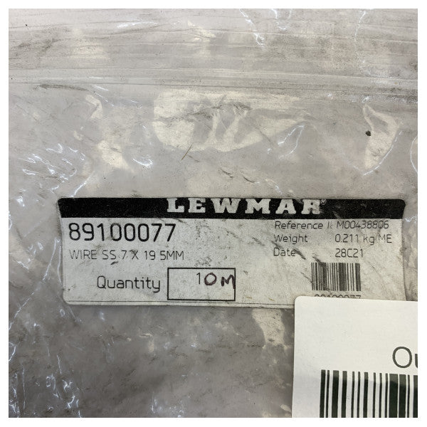 Lewmar 89100077 5 mm inox čelična žičana užad 7x19 
