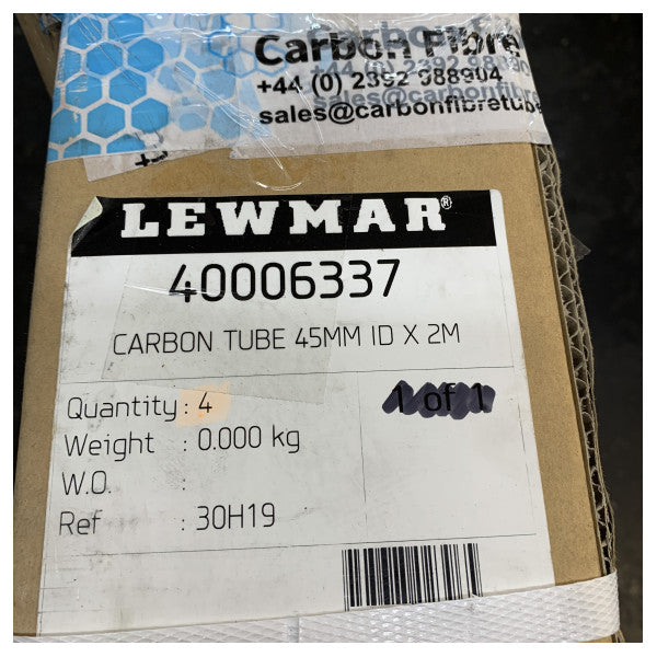 Lewmar Carbon Fiber Tube D 45 mm x L 2m - 40006337 