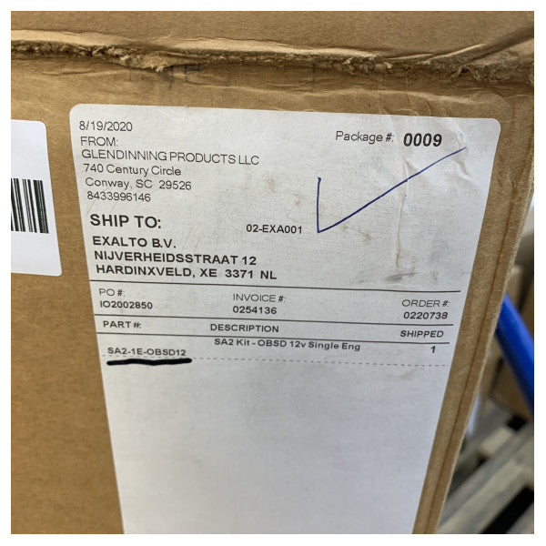 Sistema de Controlo Glendinning SA2 Smart Actuator para Motor Fora de Borda Simples 12V - SA2-1E-OBSD1 
