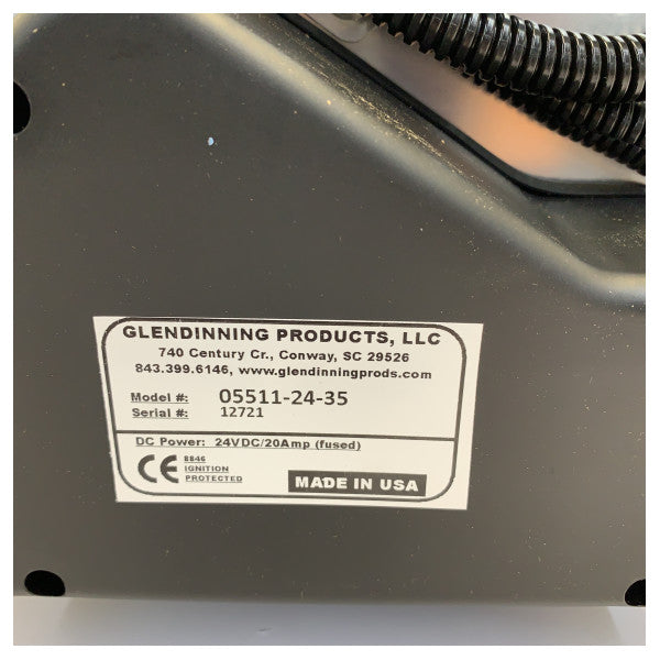 Avvolgitubo elettrico per acqua Glendinning Hosemaster 24V 5/8 pollice x 35 ft 05511-24-35 