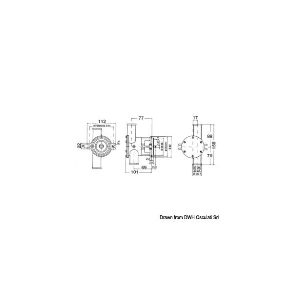 Pompe marine submersible Nauco ST 161 - Pompe de cale et de circulation d'eau durable pour bateaux et navires