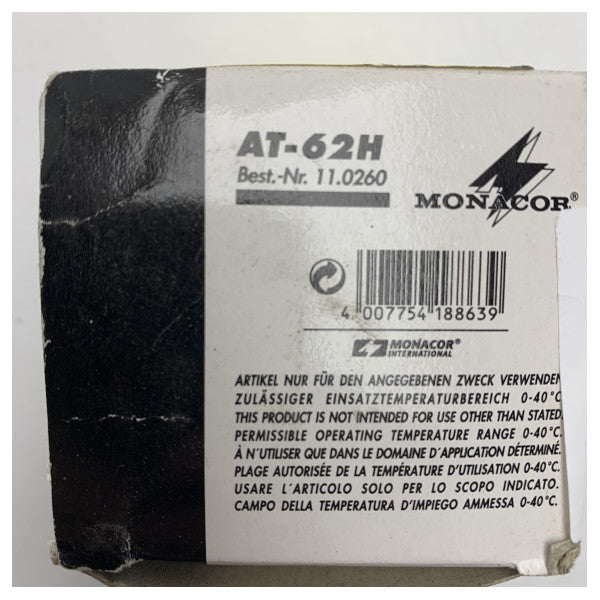 Monacor Mono Ses Potansiyometresi 8 Ohm 100W - AT-62H