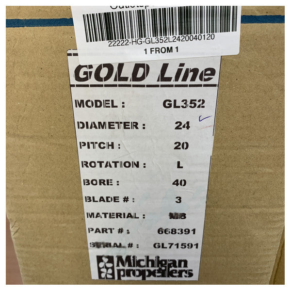 Nakashima Tekne Pervanesi GL352L2420040120 Yüksek Performanslı Deniz Pervanesi 