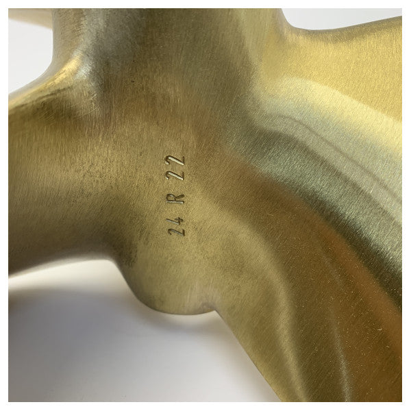 Michigan Propellers 3-Blade Brass Propeller GL352 24x22 RH 40mm - 668404 
