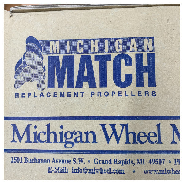 Michigan Match 3-blads aluminiumsbåtpropell 9 1/4 x 12 RH - 102107 