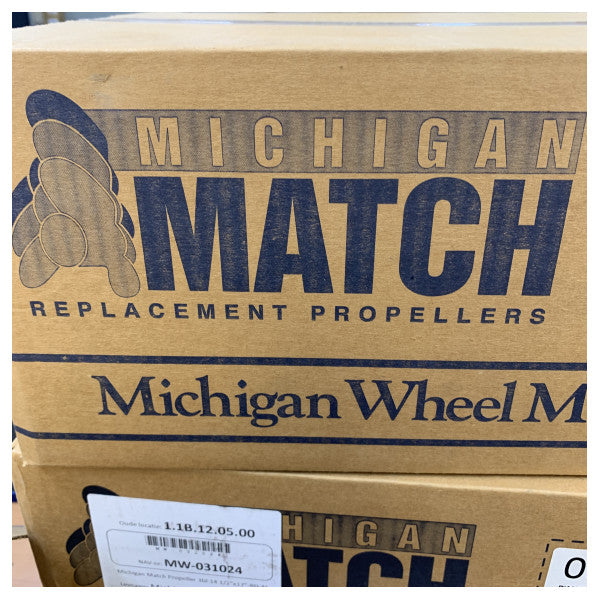 Michigan Match 3-blads aluminiums marinepropell 14 1/2 x 17 RH - 31024 
