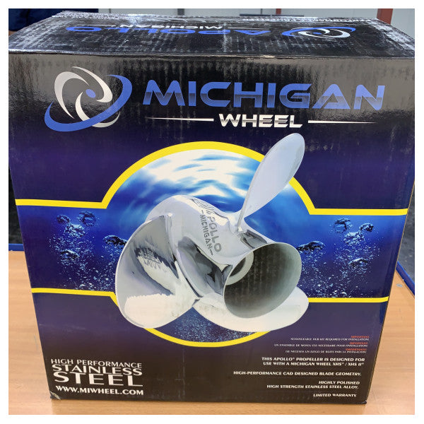 Michigan Apollo 3-blads propell i rustfritt stål 14 5/8 x 23 RH - 993026 