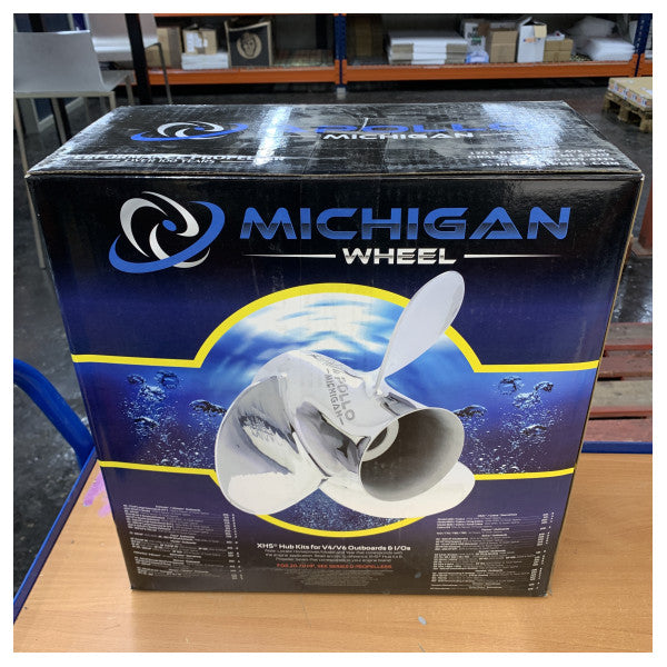 Michigan Apollo 3-bladet rustfri stålpropel 14 1/8 x 19 LH - 993054 