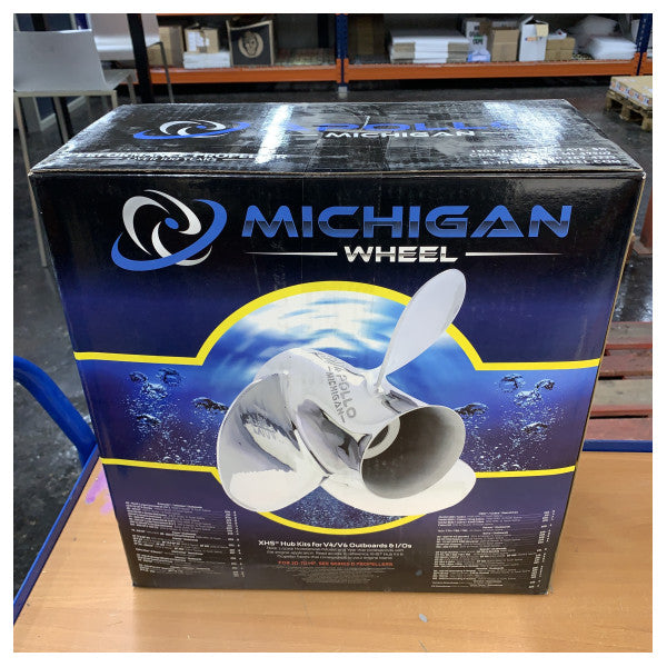 Michigan Apollo 4-Blade Stainless Steel Propeller 14 1/8 x 20 RH 993205