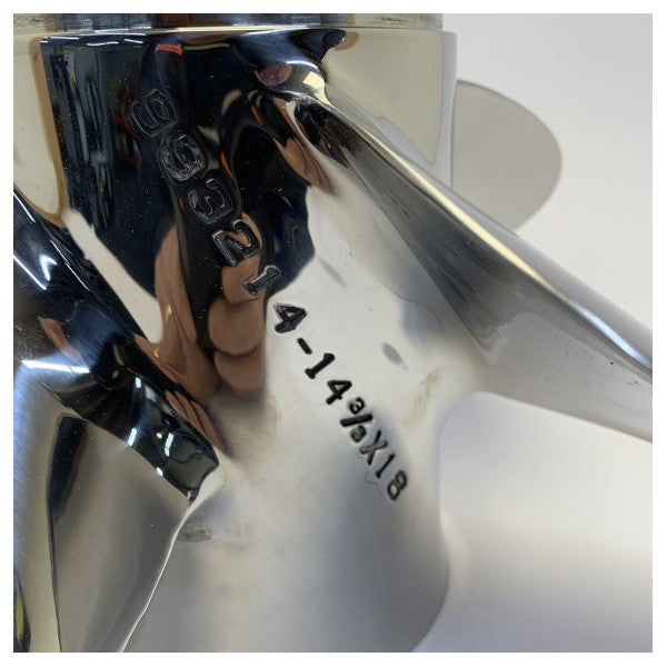 Michigan Apollo 4-Blatt Edelstahl-Propeller 14 3/8 x 18 LH - 993214 