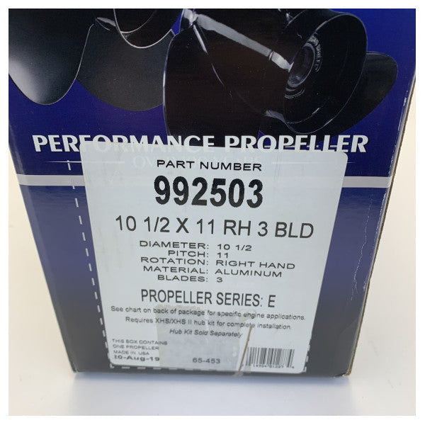 Michigan Vortex 3-blads aluminiumspropell 10 1/2 x 11 RH - 992503 