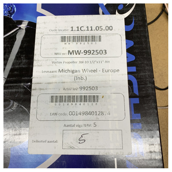 Michigan Vortex 3-blads aluminiumspropell 10 1/2 x 11 RH - 992503 