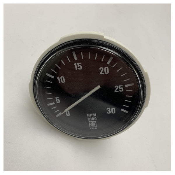 VDO N02040502 tachometer 3000 RPM 

This is a tachometer with the model number VDO N02040502, which displays a maximum of 3000 revolutions per minute (RPM).