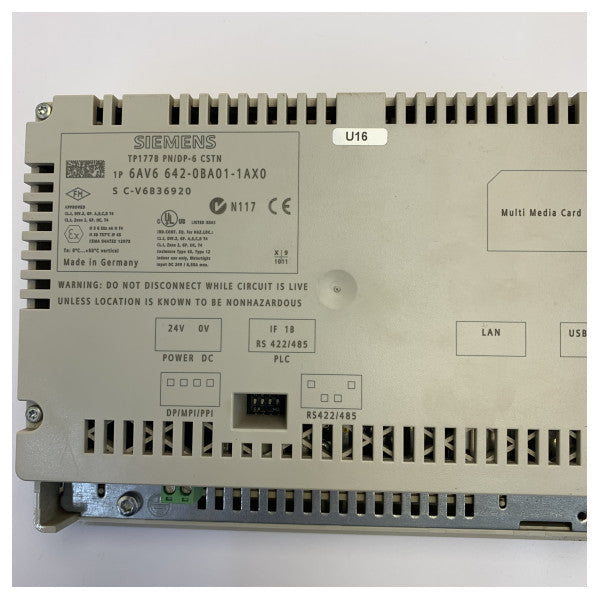 Siemens SIMATIC TP177B Touch Panel teollinen ohjaus-HMI - käytetty 