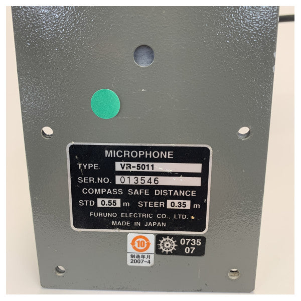 Furuno VR-5011 -siltamikrofoni merielektroniikan komponentti - käytetty 
