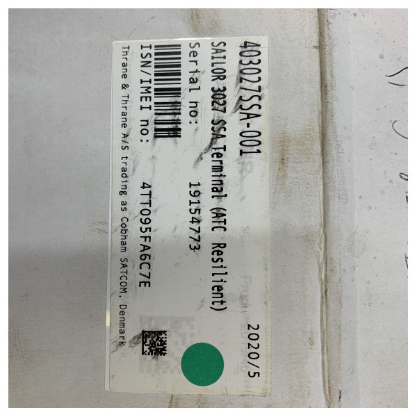 Sailor 3027 SSA Marine satellitkommunikationsterminal Inmarsat-C Mini-C - Brugt 
