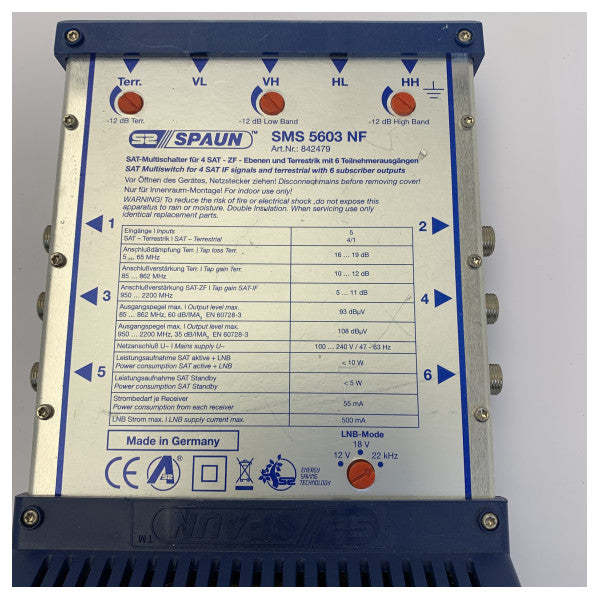 Spaun SMS-5603-NF satelitski višestruki prekidački distribucijski sustav 