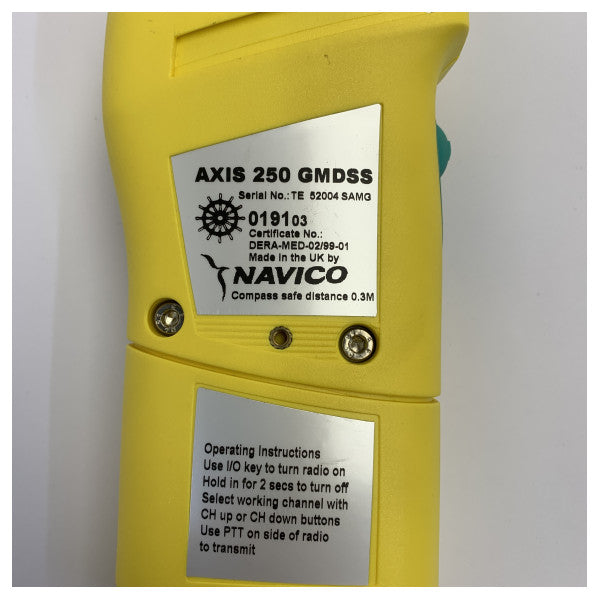 Navico AXIS 250 GMDSS håndholdt maritim VHF-radio - brukt 
