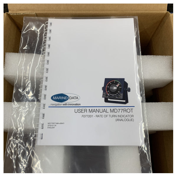 Marine Data MD77ROT Rate of Turn-indikator for innfelt montering til maritim navigasjon 