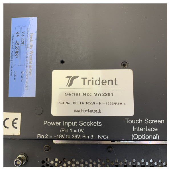 Trident DELTA16XW-N1836 16 tommer marinedisplaymonitor - brugt 