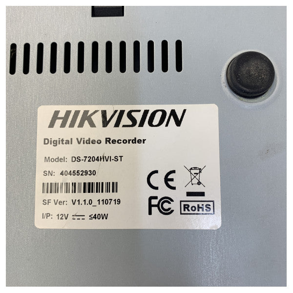 Hikvision DS-7204HVI-ST 4-kanals digital videoinspelare DVR - Begagnad 