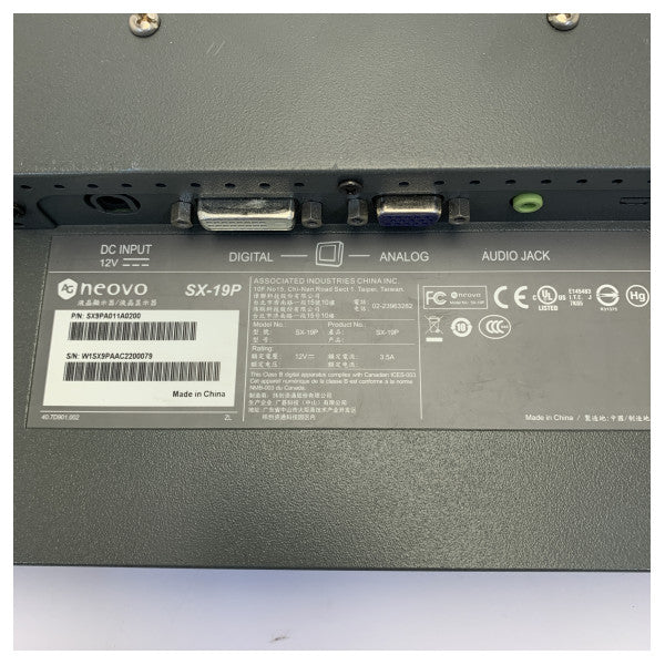 Neovo SX-19P 19 ιντσών Ναυτιλιακή Βιομηχανική Οθόνη CVBS Παρακολούθησης - Μεταχειρισμένο 