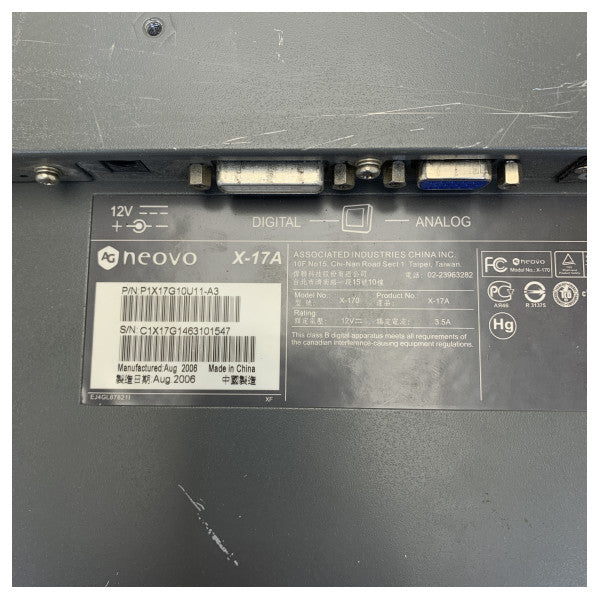 BRUGT Neovo X-17A 17-tommers marine touchscreen-skærm 