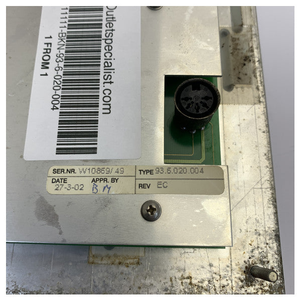 Praxis 93-6-020-004 Marine kontrolpanel indbygget sporbold-interface - brugt 