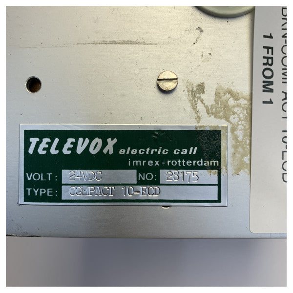Televox Compact 10-ECD Marine Communication System Unit - Used 