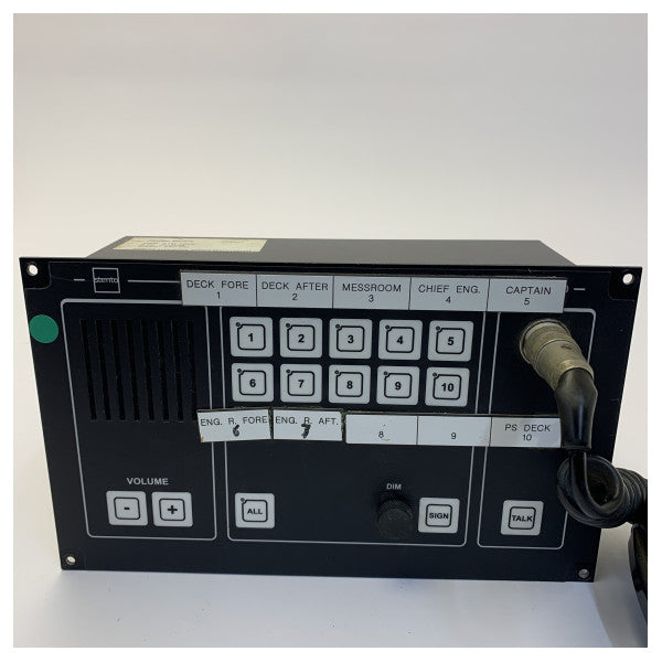 Zenitel ETB-10V5 Sistema interfonico marino a 10 linee per posto di comando talkback - Usato 