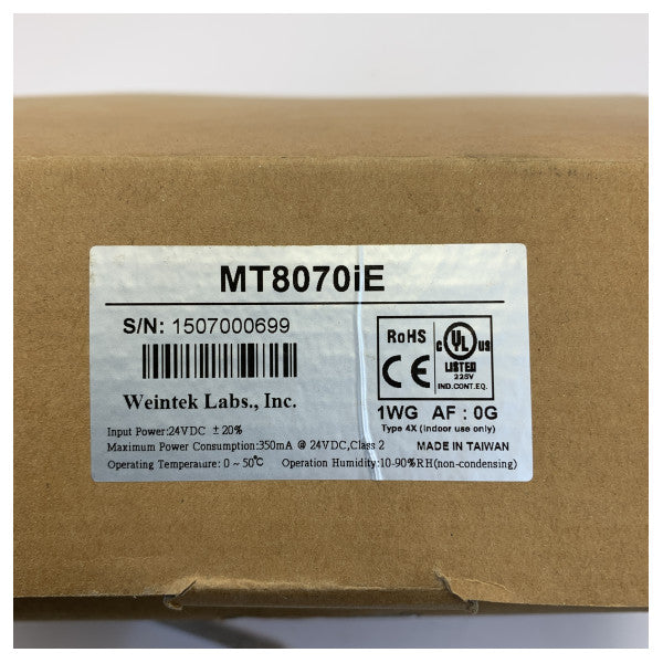 Weintek MT8070iE 7 tommers HMI industriell berøringspanel-display - Brukt 