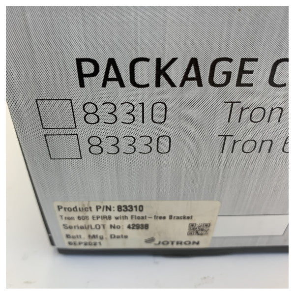 Jotron 83310 Tron 60S EPIRB med frigöringsfäste för flottörfri marin säkerhetsutrustning 