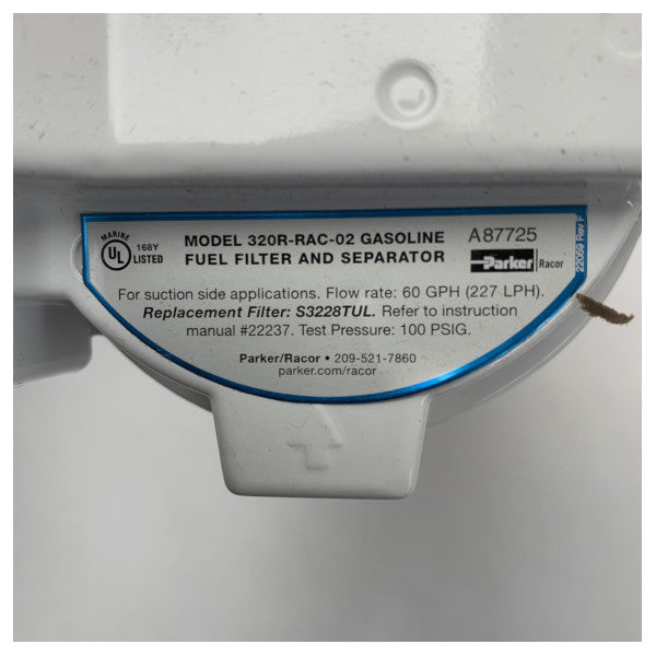 باركر Racor 320R-RAC-02 مرشح وقود بحري وفاصل ماء للمحركات الداخلية والخارجية