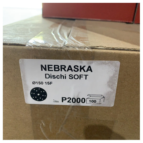 Nebraska Soft Touch Abrasive Sanding Disc Diam 150mm P2000 15 Holes