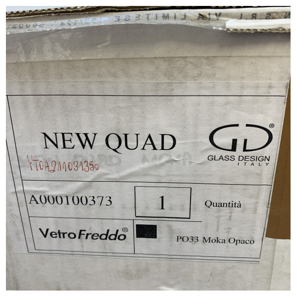 Раковина для ванної Glass Design Square Surface Mount New Quad PO33 Moka Opaco 