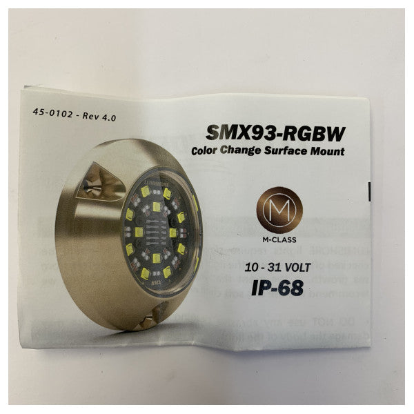 Lumishore SMX93 RGBW Marine Unterwasserleuchte - Aufbaumontage 
