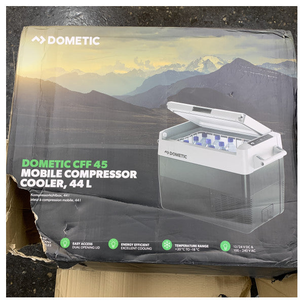 Dometic CFF 45 przenośna lodówka kompresorowa 45 l AC/DC lodówko-zamrażarka ciemnoszara 