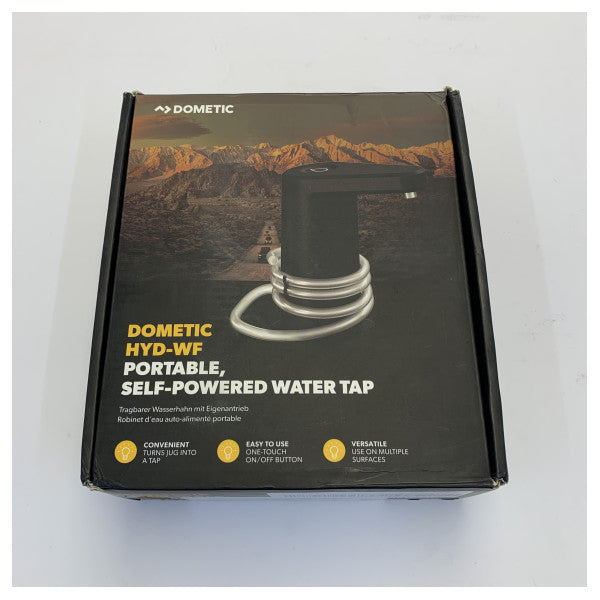 Dometic GO Grifo de agua portátil de autoalimentación Hydration, negro pizarra 