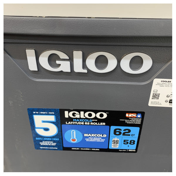 Igloo Maxcold Latitude 62 Roller Cooler 58L mobilna morska lodówka turystyczna na kółkach 