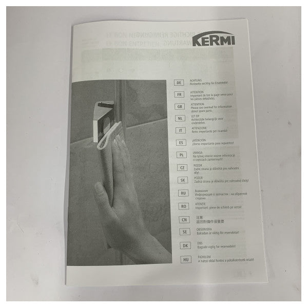 Kermi Ibiza 2000 Bi-Fold Shower Door I2FTD60190 Kompakti muotoilu 