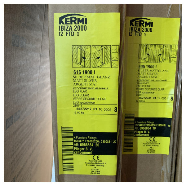 Kermi Ibiza 2000 Bi-Fold Shower Door I2FTD60190 Kompakti muotoilu 