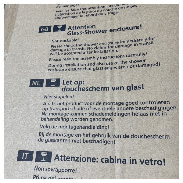 Kermi Ibiza 2000 Bi-Fold Shower Door I2FTD60190 Kompakti muotoilu 