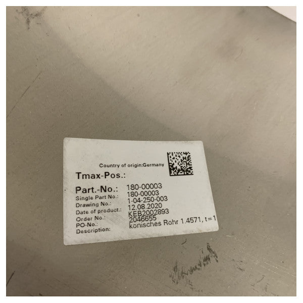 Korozyona ve Sert Deniz Koşullarına Dayanıklı Yüksek Kaliteli 300mm Paslanmaz Çelik Deniz Egzoz Kaplini