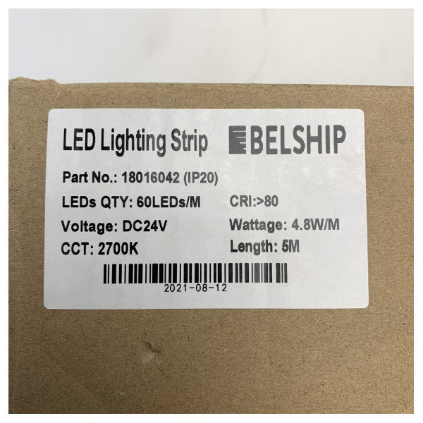 Світлодіодна стрічка Belship 24V | 2700K | 60LEDs/m - 18016042