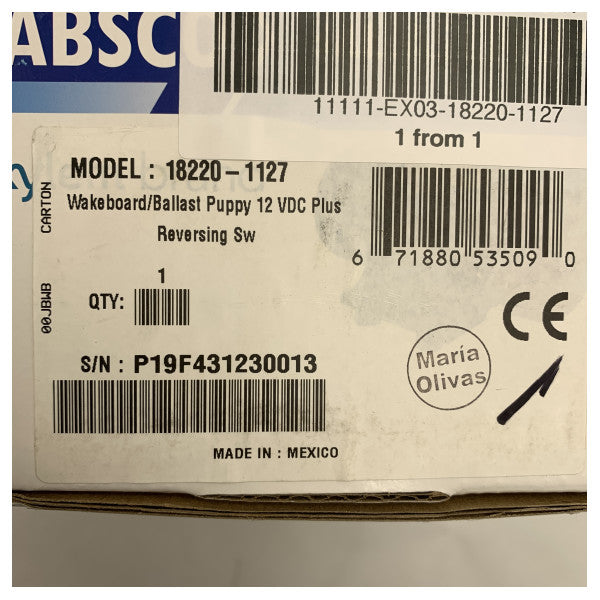 Jabsco 18220-112 12V морска баластна помпа за уейкборд и ски лодки