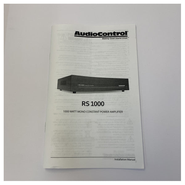 AudioControl RS500 ACP-RS-1000-22V rackmonterad subwooferförstärkare 230V 