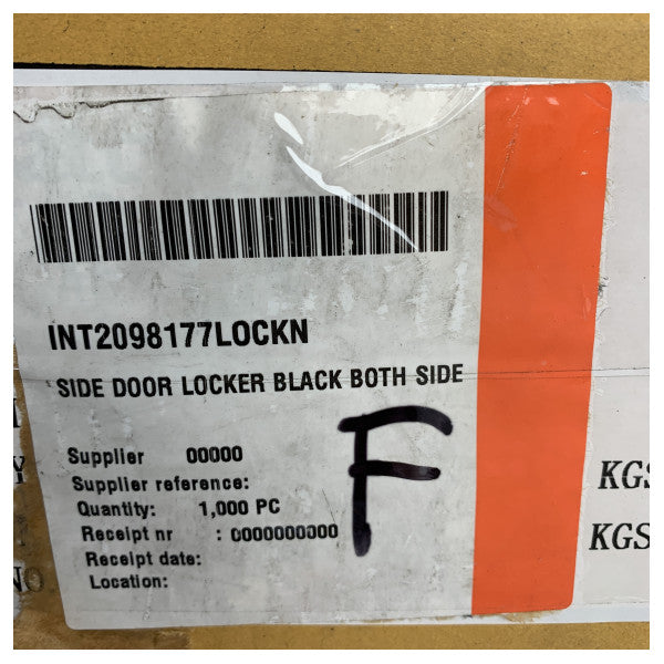 Чорний морський бічний замок Southco з ручками та циліндровим замком 