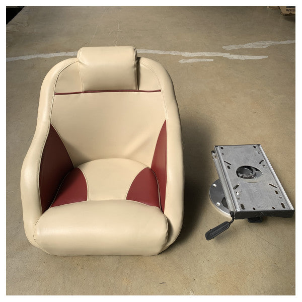 Springfield Ocean Flip-Up bådsæde med styrepedal - 1070100-309P 