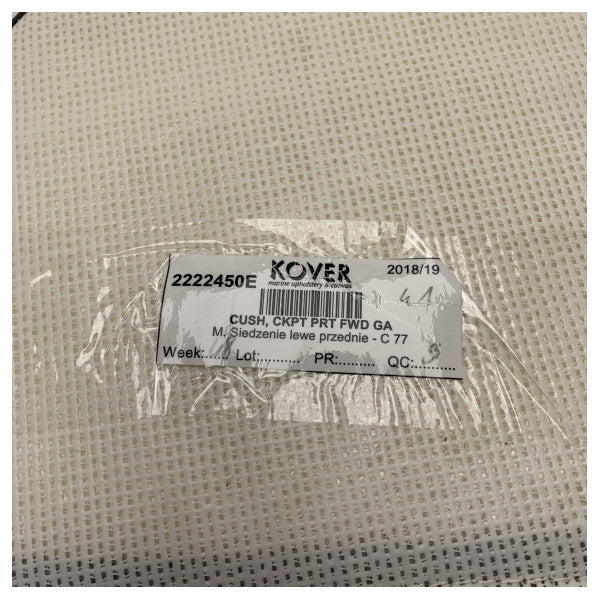 Uttern C77 Portside Cockpit Seat Cushion Antracite - 2222450E