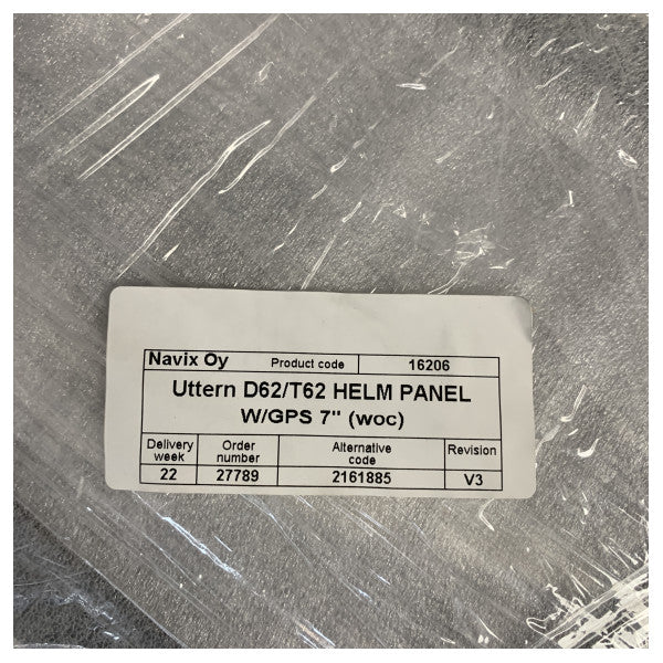 Uttern D62/T62 7 inch GPS Panel Helm with Cutouts - 2161885